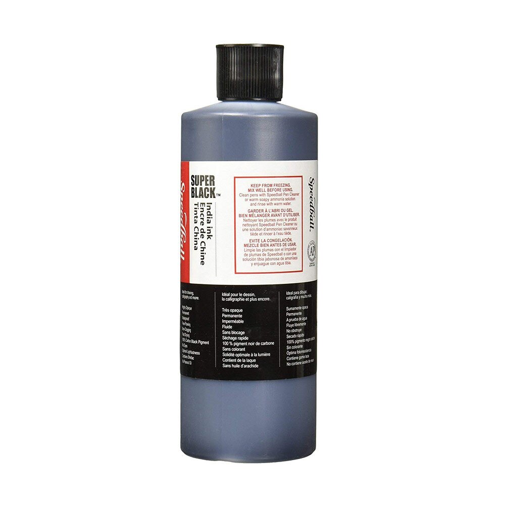 Speedball Super Black India Ink 16oz